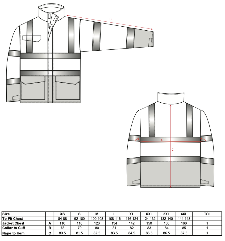 S779 - Chaqueta de alta visibilidad multi-protección Bizflame Rain