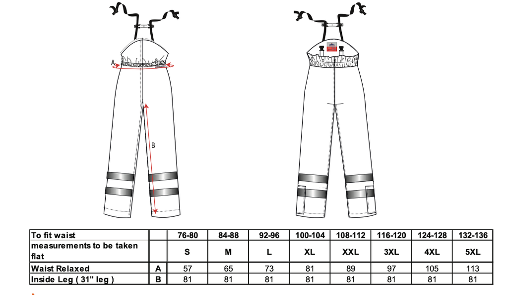 S780 - Pantalón de alta visibilidad sin forro, resistente a la llama y antiestático Bizflame Rain
