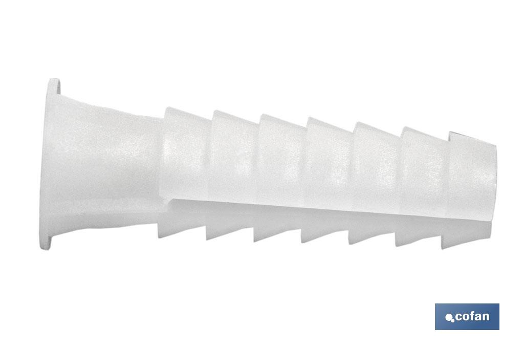 Imagen Adicional de Taco de LDPE blanco estriado