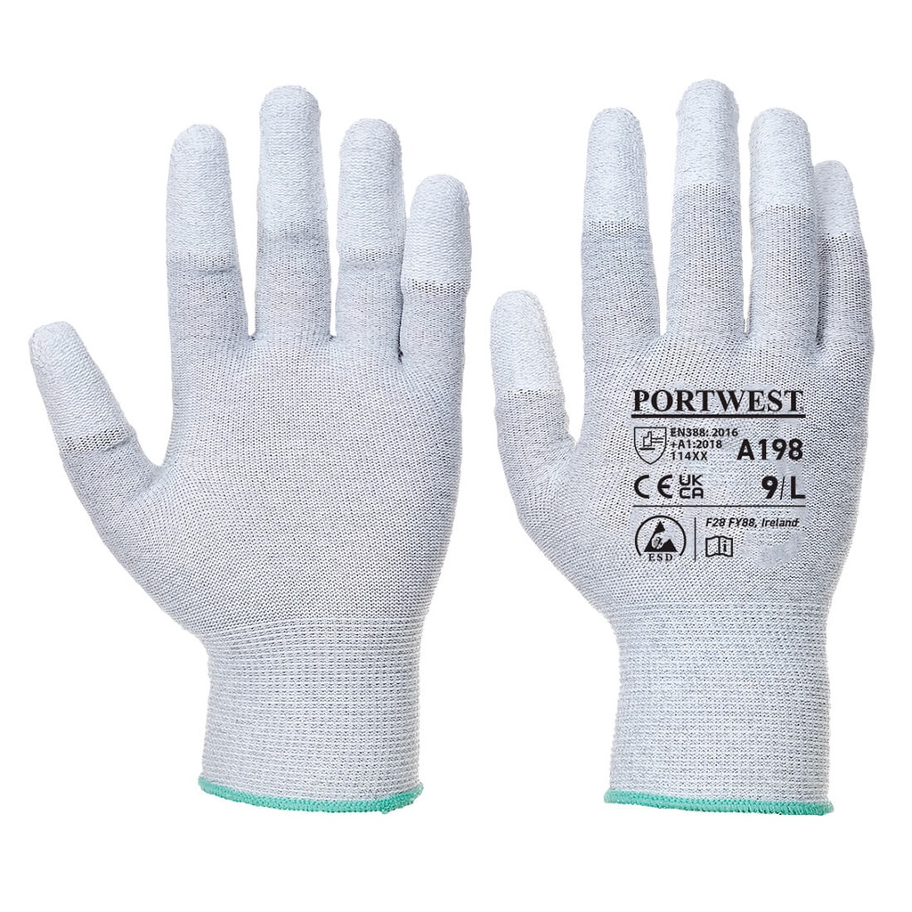 A198 - Guante antiestático con las puntas cubiertas con PU