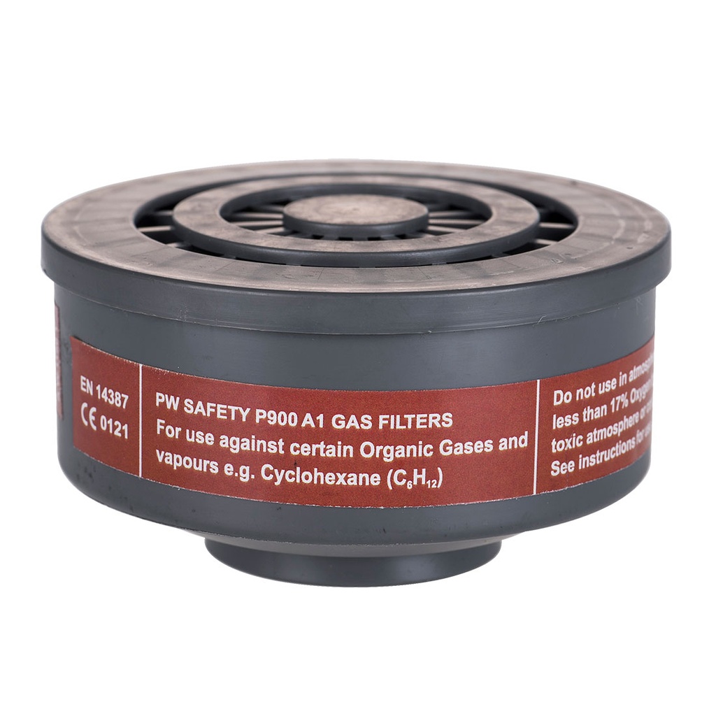 P900 - Filtro de gases A1 con conexión de rosca especial  Gris (caja 6 uds)