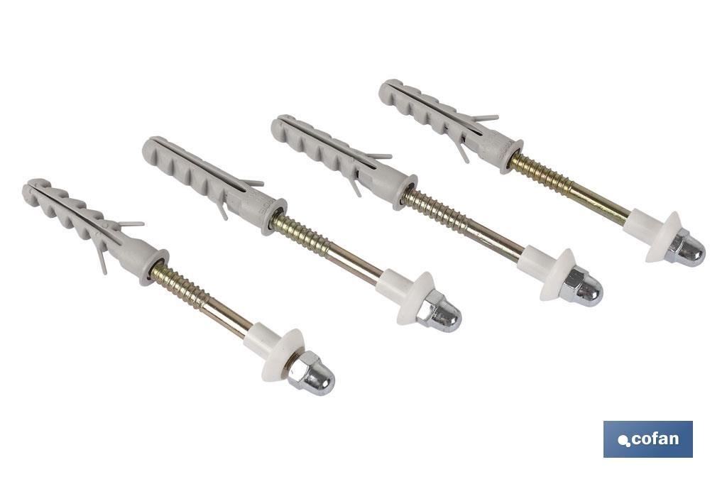 Set 4 piezas fijación para sanitarios y WC