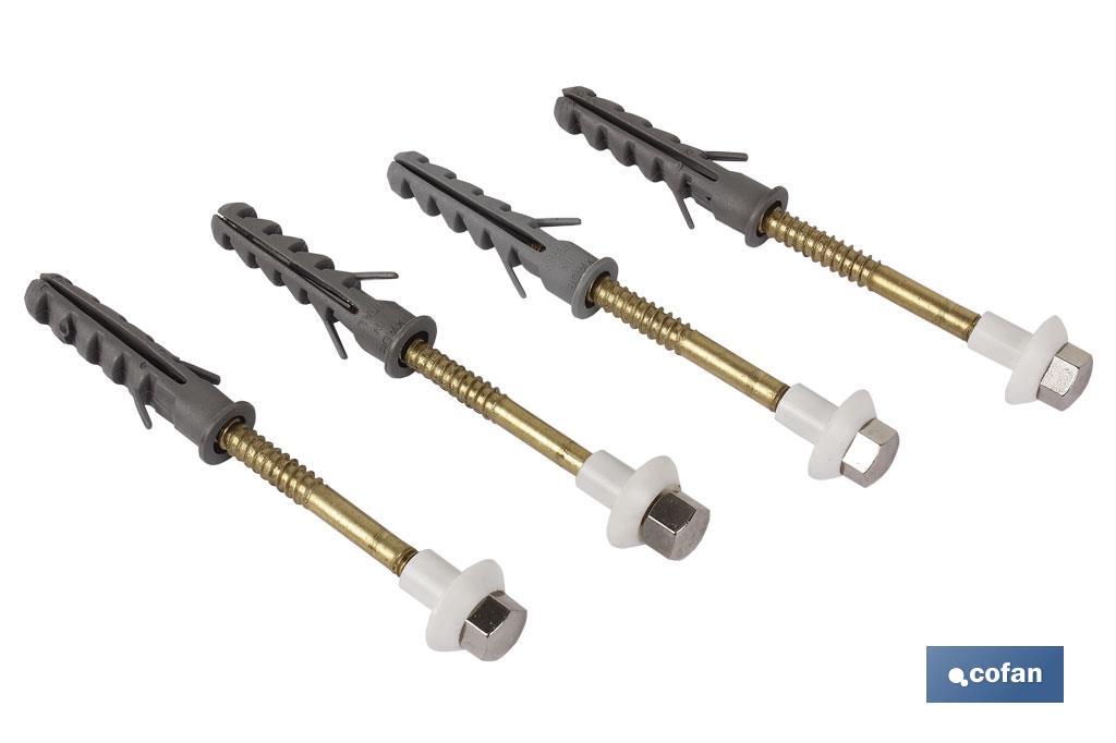 Set 4 piezas fijación para sanitarios y WC