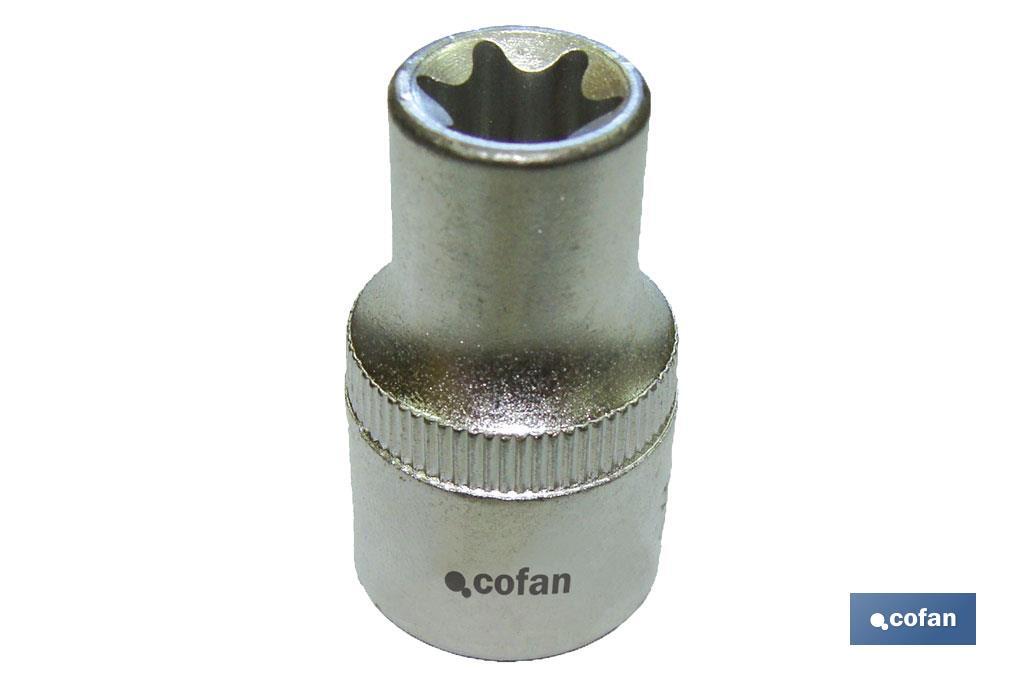 Llave de vaso torx hembra de 1/4