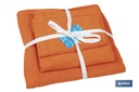 Juego de 3 toallas de color naranja (orange) con 580 g/m2