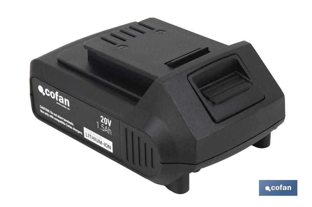 Batería de litio Li-ion de 20 V y 1.5 Ah