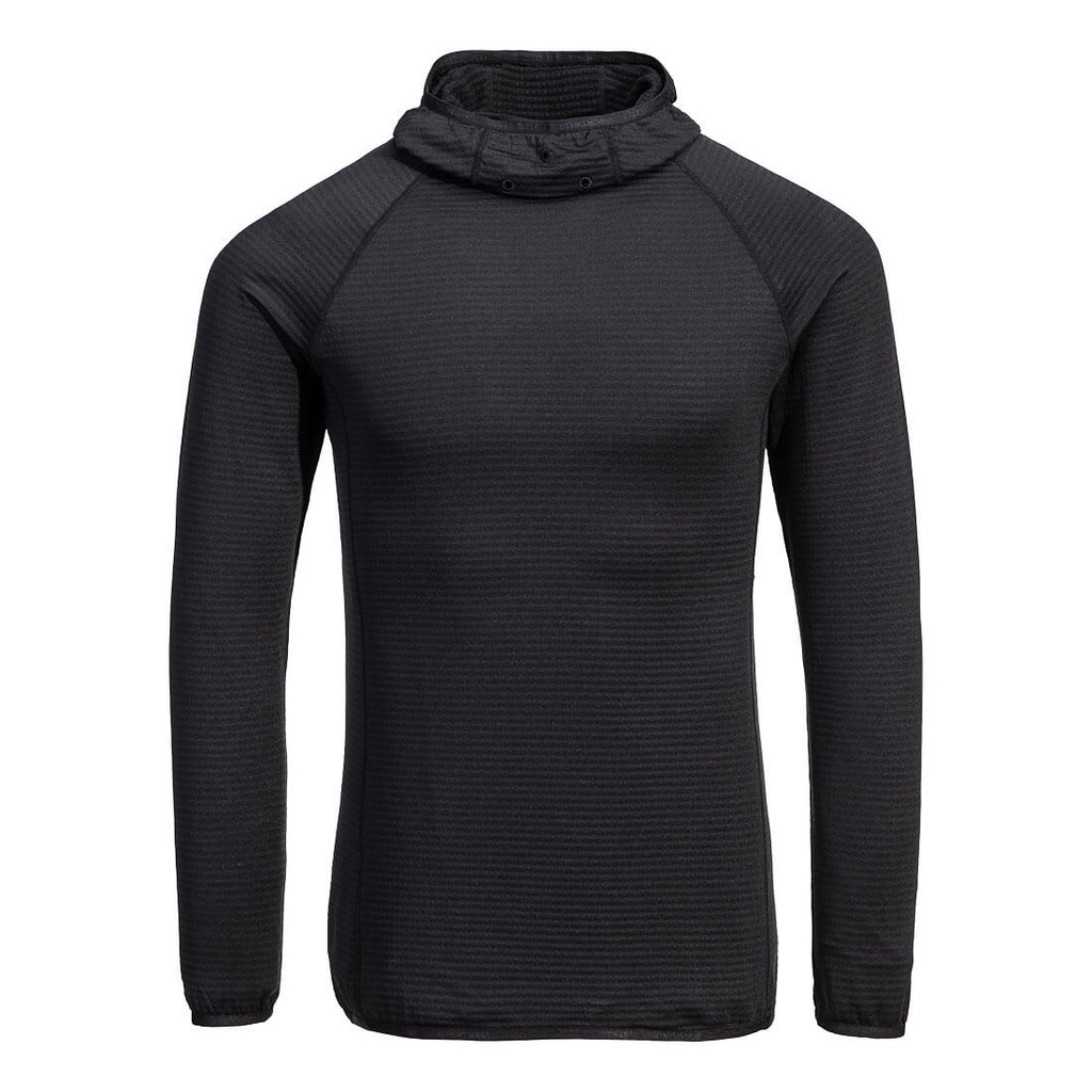 B191 - Camiseta de forro polar Waffle con capucha