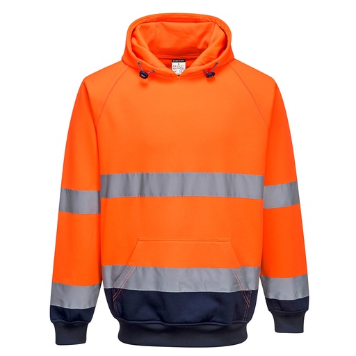 B316 - Sudadera bicolor con capucha