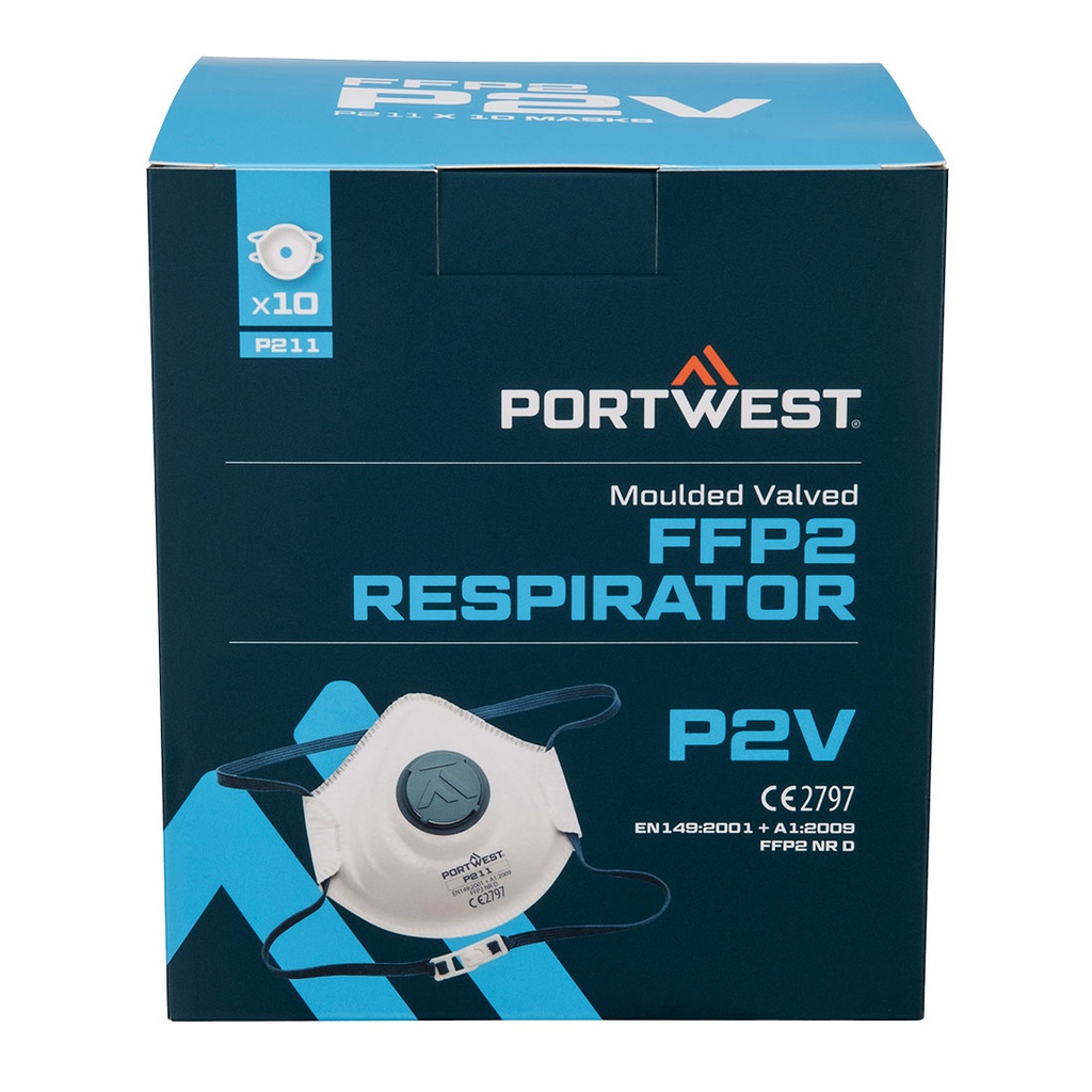P211 - Mascarilla moldeada con válvula FFP2 pack 10 uds
