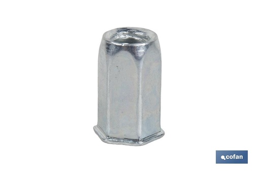 Tuercas Remachables Acero Cabeza Reducida Hexagonal