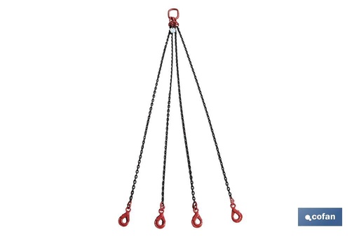 Pulpos de cadena 4 ramales. Grado 80