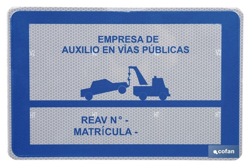 [199020] Placa V-24 homologada para Grúas de Auxilio en Carreteras