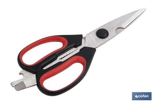 [41000003] Tijeras de cocina multiusos con mango antideslizante