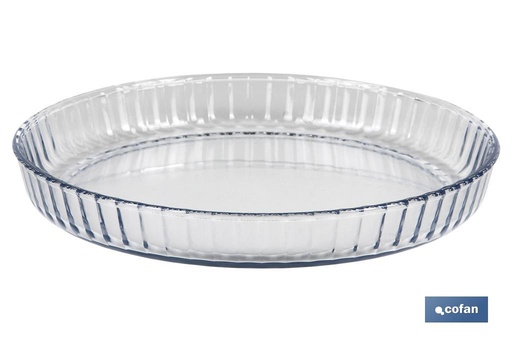 [41001808] Fuente redonda de borosilicato Modelo Baritina I Capacidad 1600 ml