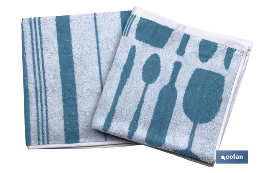 [41004803] Pack de 2 paños de cocina