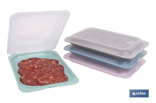 [41600396] Pack de 4 fiambreras portaembutidos apilables
