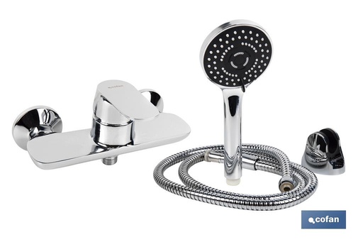 [43001016-SET] Set de Ducha que incluye: Grifo Monomando para ducha, Soporte, Flexo y Mango