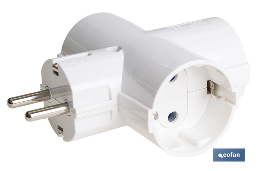 [51001032] Adaptador triple Schuko 2P+T