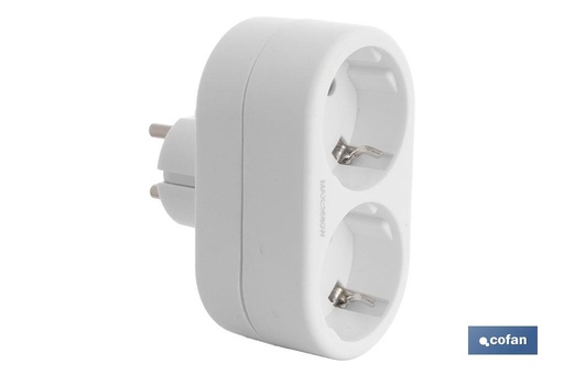 [51001033] Adaptador doble Frontal Schuko