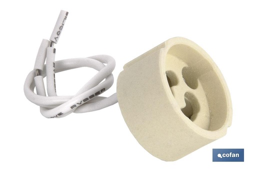 [51001247] Portalámparas cerámico con casquillo y cable