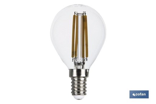 [52004006] Bombilla Led Esférica Filamento E14