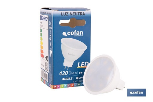 [52007021] Lámpara LED COB GU-5.3 5W