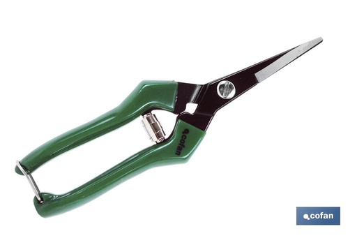 [90010803] Tijeras de recolección con punta recta y longitud total de 205 mm