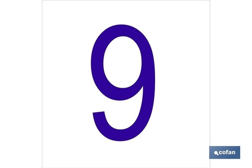 [AC9GL6262] 9 Número en glasspack