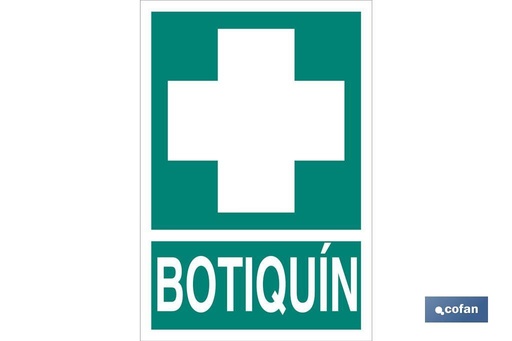 Señal de Botiquín Luminiscente y Adhesiva