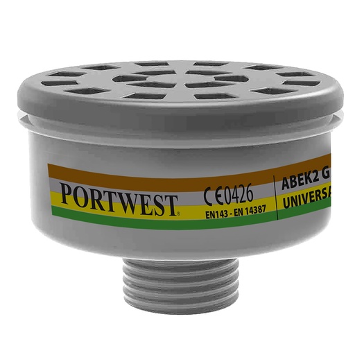 [P926BKR] P926 - Filtro para gases ABEK2, con rosca universal  Negro. cajas de  4  unidades