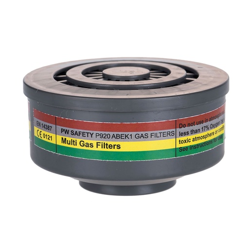 [P920GRR] P920 - Filtro de gases ABEK1 con conexión de rosca especial  Gris (pack 2 uds)