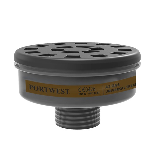 [P906BKR] P906 - Filtro para gases A2, con rosca universal  Negro. cajas de  6  unidades