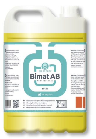 [T00931513001] BIMAT AB H-120 DETERGENTE LAVAVAJILLAS Y TÚNELES 5L ESPECIAL AGUAS BLANDAS