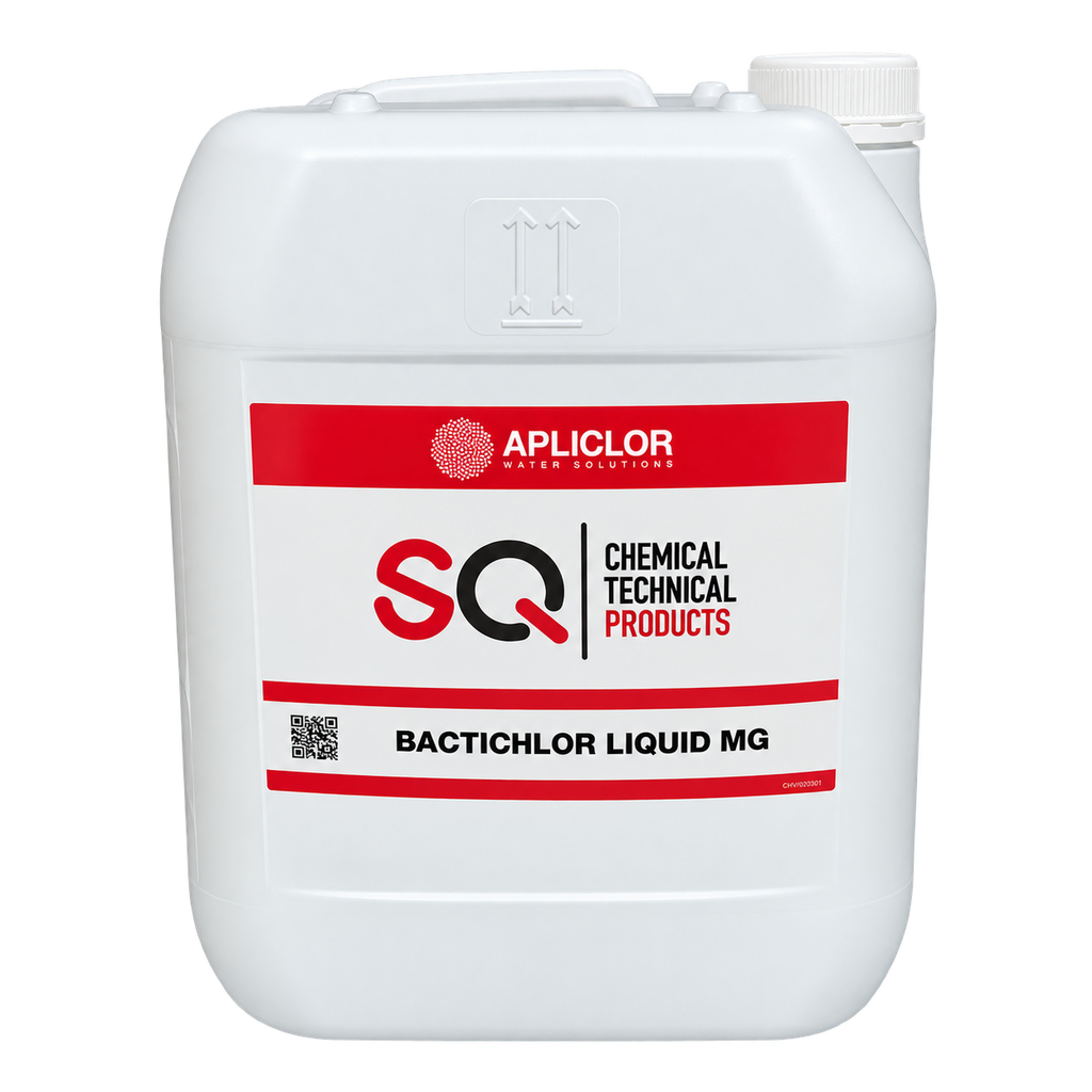 HIPOCLORITO SODICO  BACTICHLOR 25 Kgs legionela en sistemas de refrigeración y en procesos industriales (TP11)