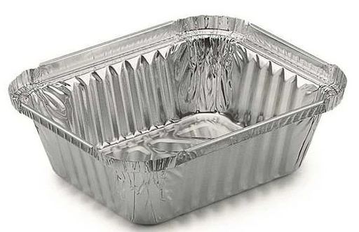 [ALBAR000001] Bandeja rectangular Aluminio 148x123 mm 470 cc  PACK 100 UDS ALBAR000001